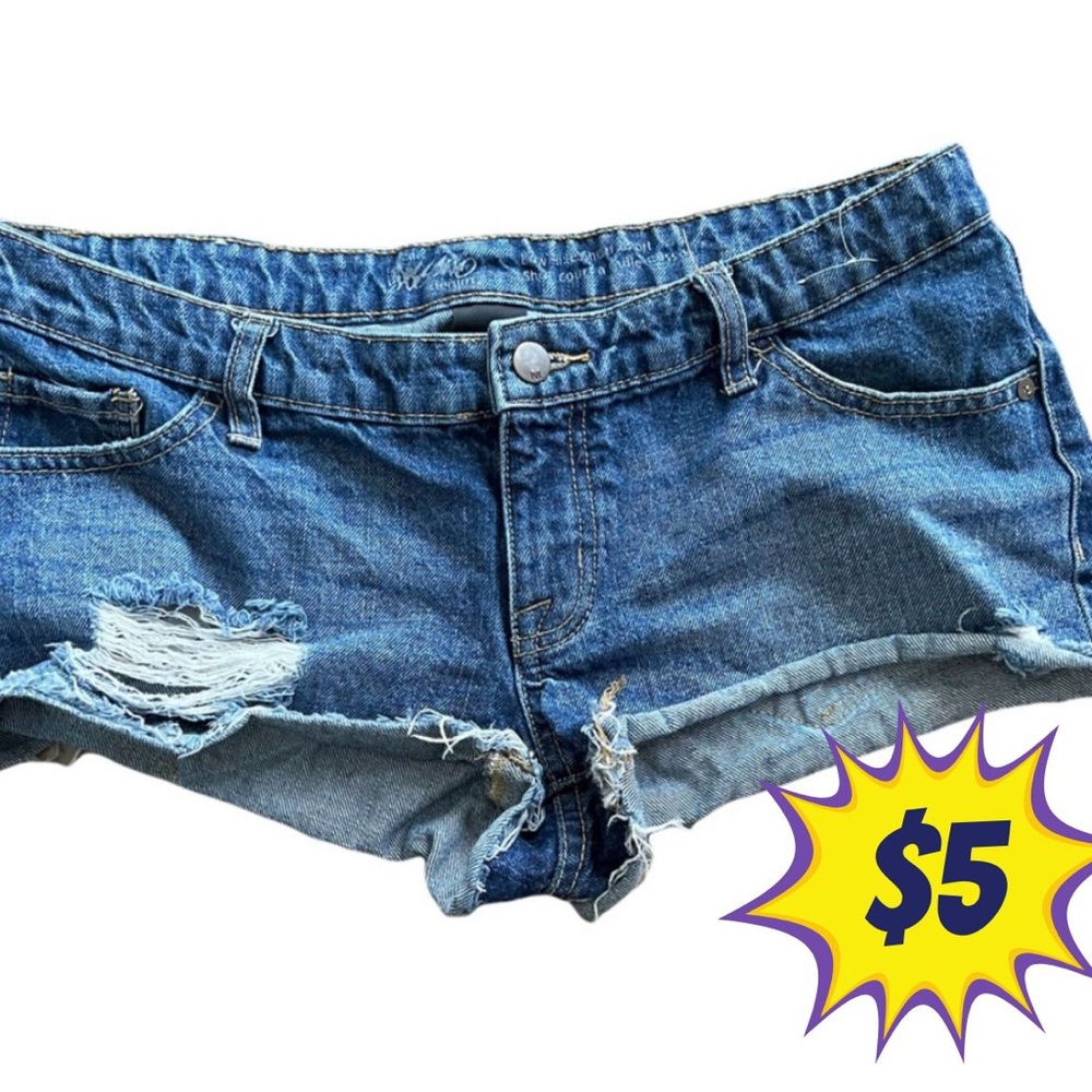 🚨 Massimo Distressed Womens Denim Jeans Shorts Sz 10 30